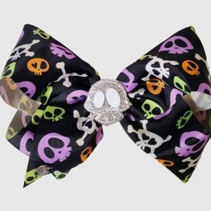 JoJo Siwa hair bow glitter skull